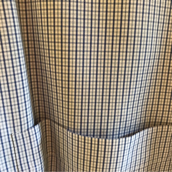 Jos A Bank dress shirt Travelers Collection 16-34 all cotton blue mini check - Picture 6 of 6